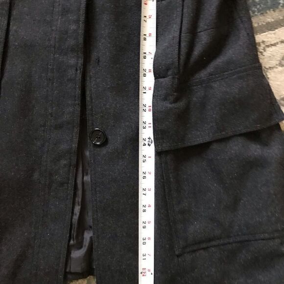 Zara Basic Womens Brown Fully Lined Wool Blend Coat Size Large Pockets - Picture 8 of 11